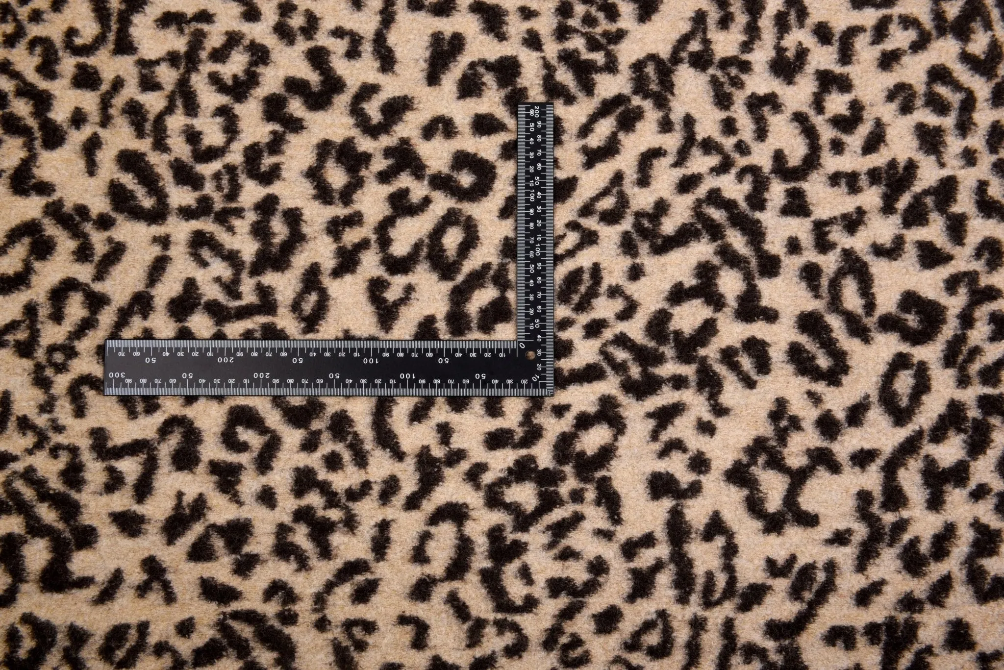 100% Boiled Wool Jacquard Leopard Print Fabric / Premium Designer Made