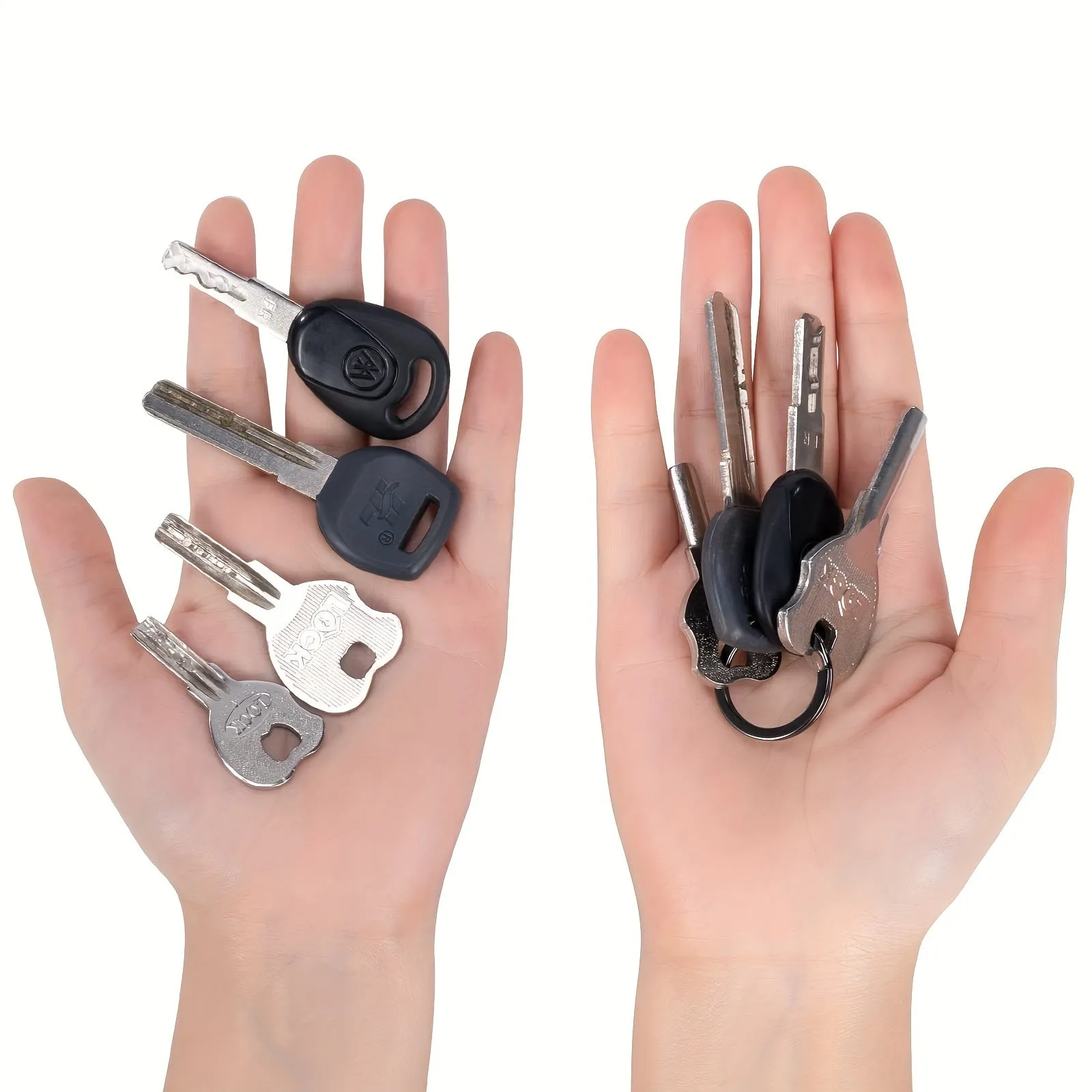 10pcs Metal Key Rings Heavy Duty Split Keychain Rings