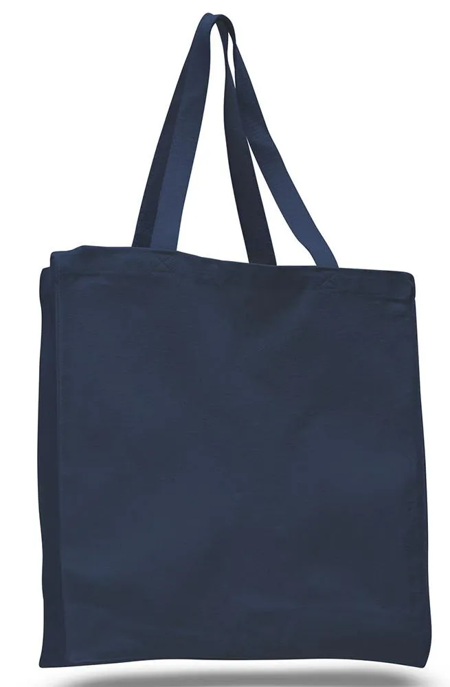 12 ct Heavy Canvas Wholesale Tote bags With Full Gusset - By Dozen