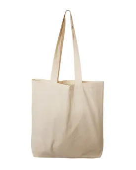 12 ct Over the Shoulder 26" Long Handle Cotton Tote Bags - By Dozen