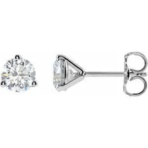 14K White Gold 1CTW Diamond Stud Earrings