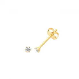 9ct Yellow Gold Zirconia Studs ES666