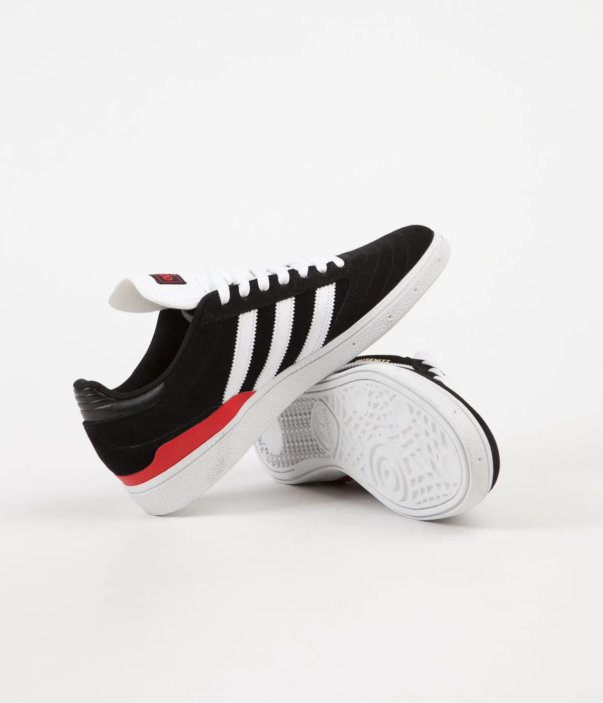 Adidas Busenitz Shoes - Core Black / FTW White / Scarlet