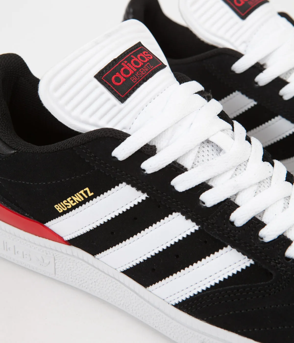 Adidas Busenitz Shoes - Core Black / FTW White / Scarlet