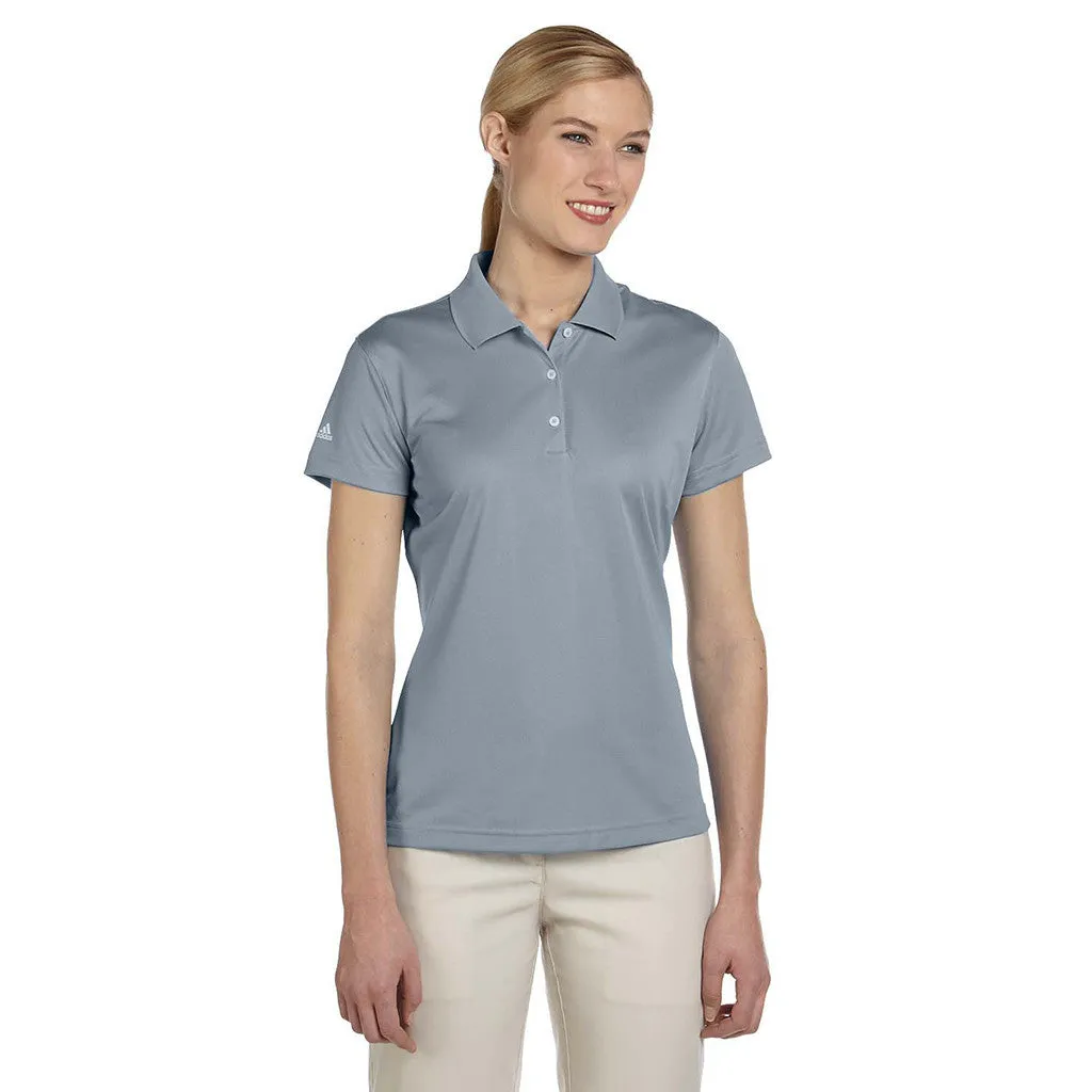 adidas Golf Women's ClimaLite Zone Grey S/S Basic Polo