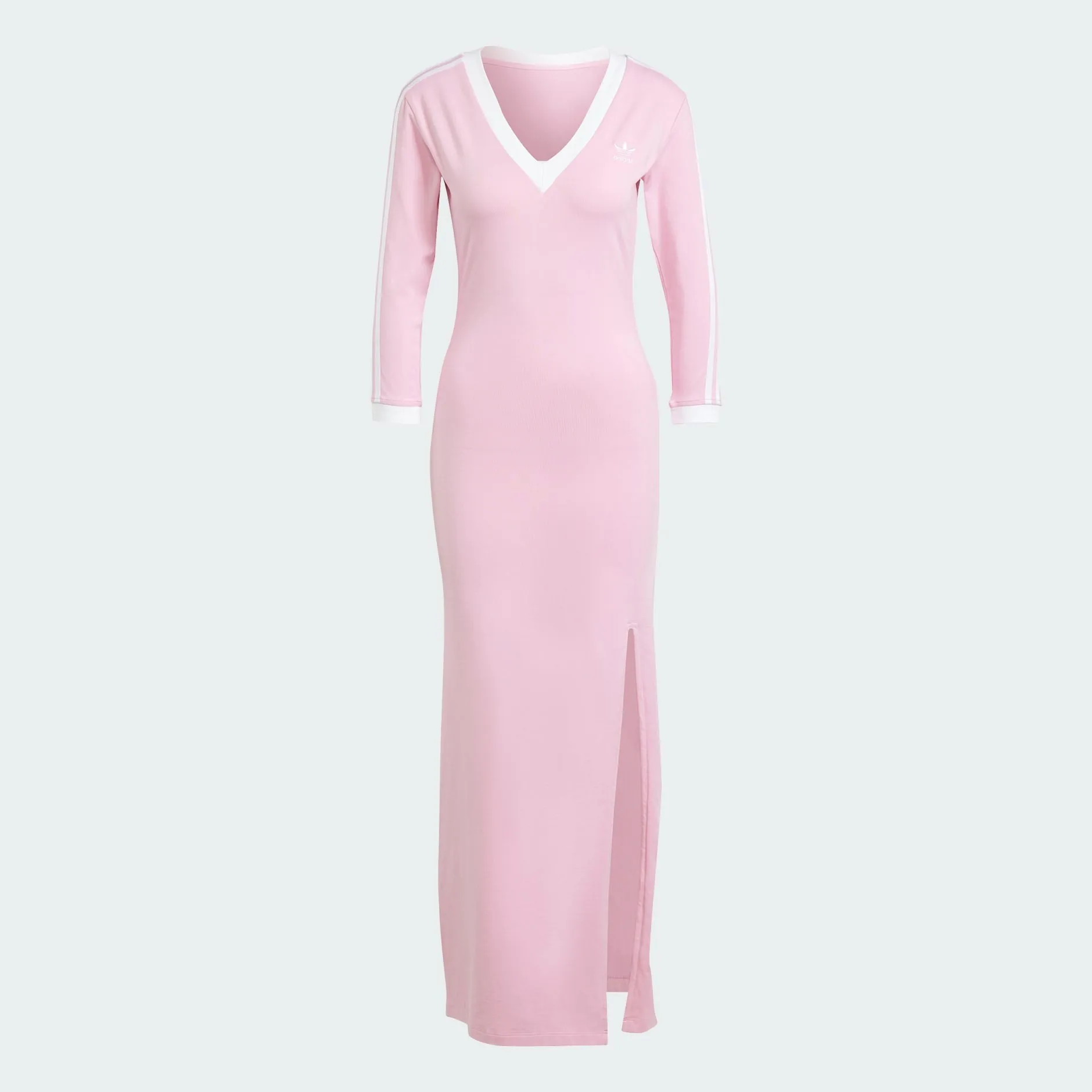 Adidas Women's "Adicolor" 3 Stripes Maxi Dress - Pink