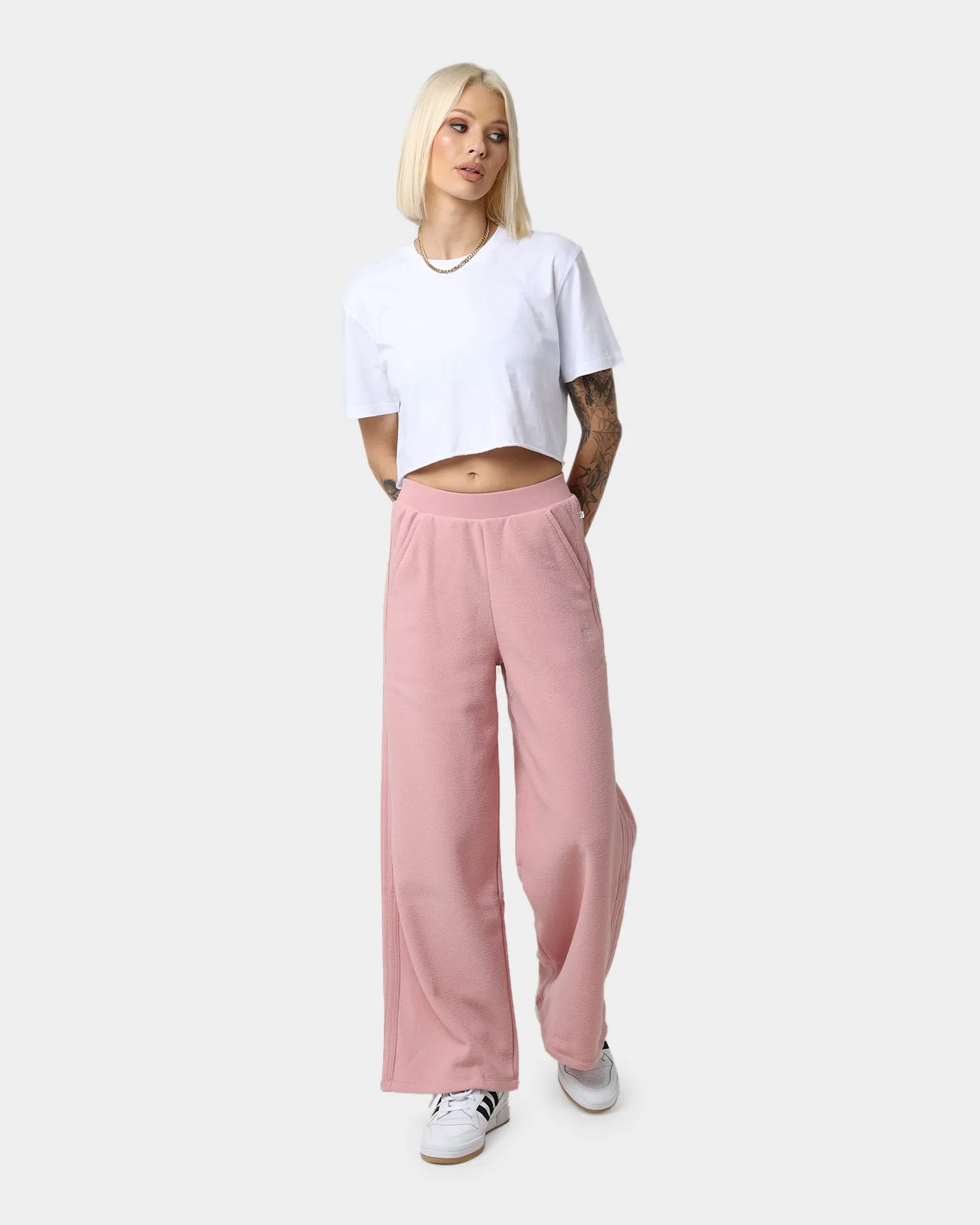 Adidas Women's Wide Leg Pants Wonder Mauve