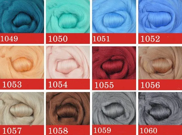 Australian Merino Wool Colorful Needle Felting Material 5G A Pack