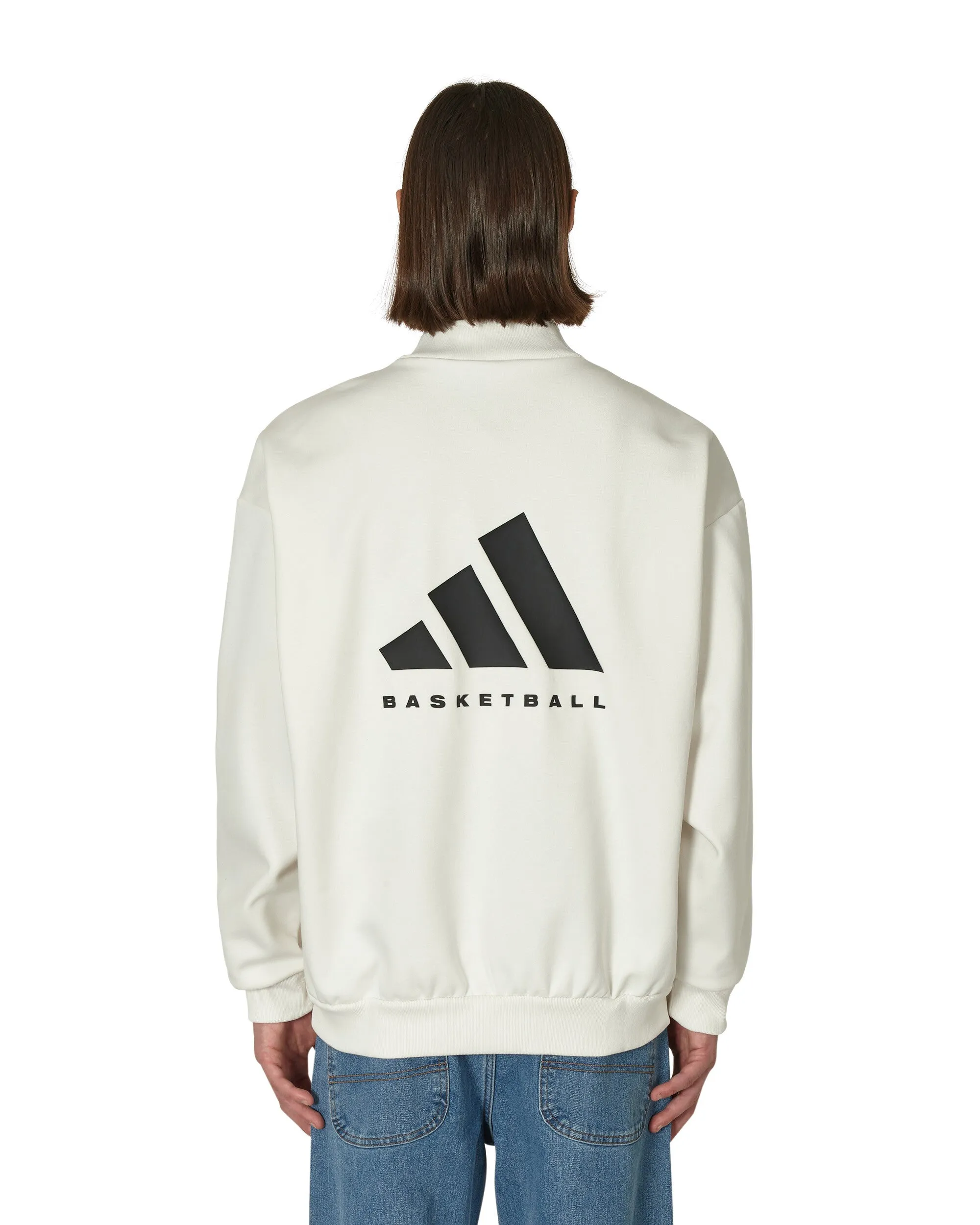 Basketball Crewneck Sweatshirt White