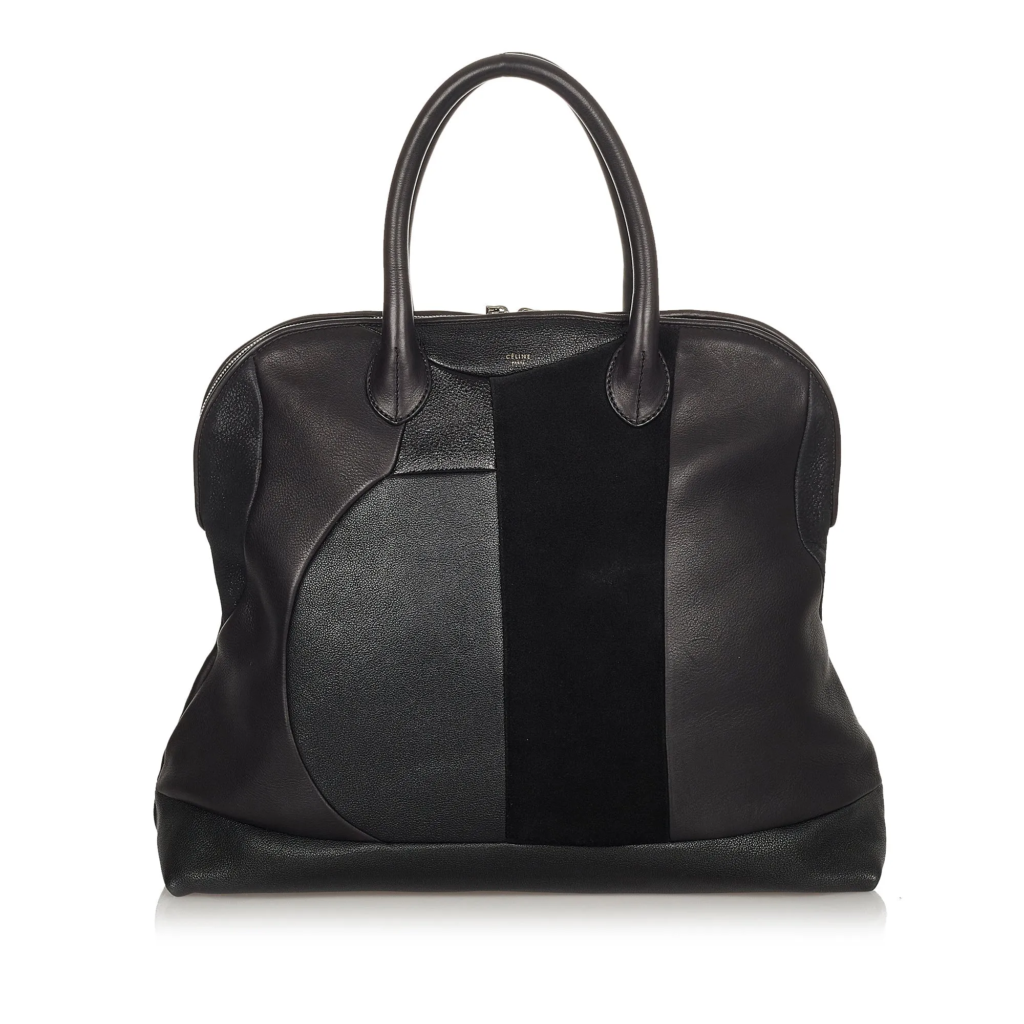 Black Celine Leather Tote Bag