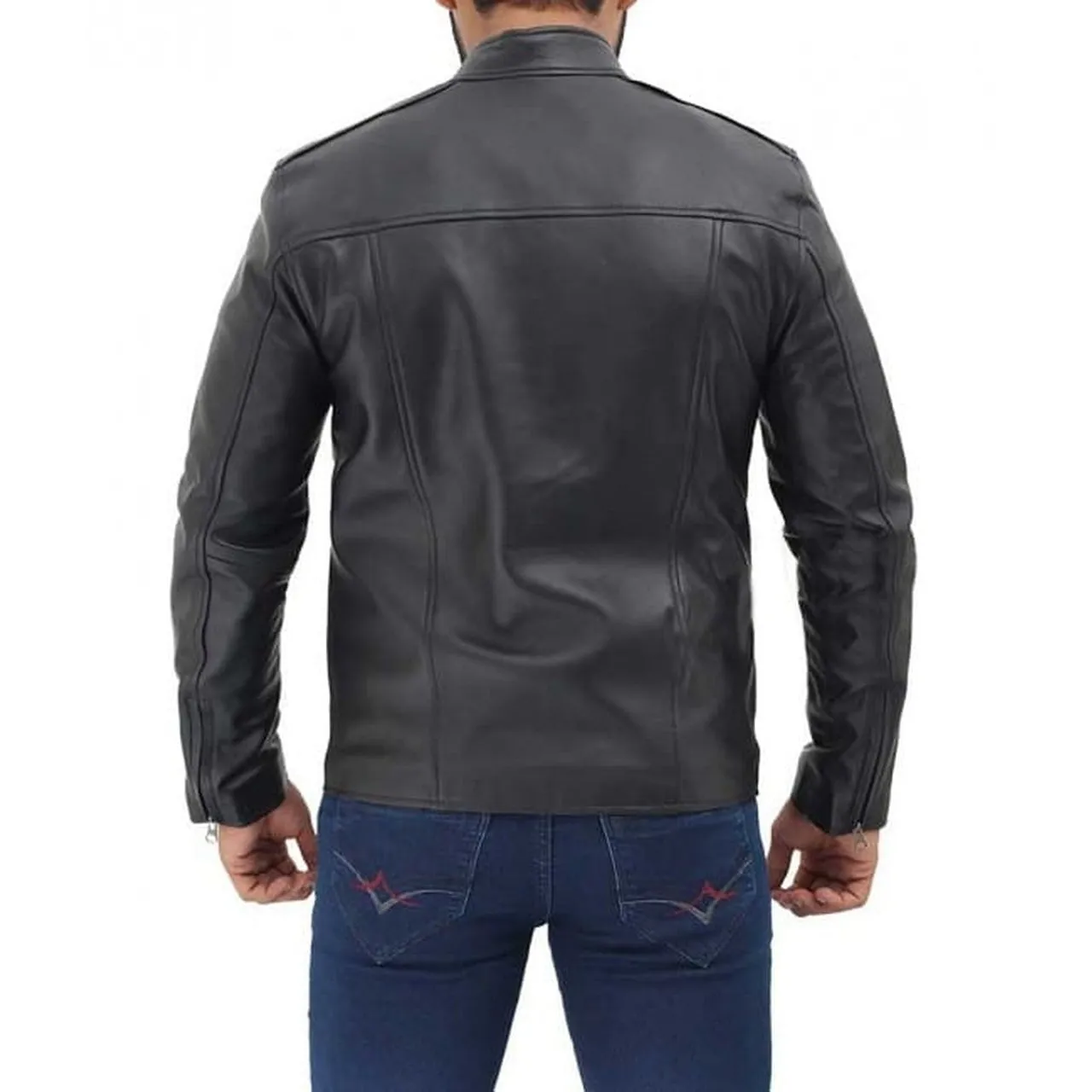 Black Genuine Leather Jacket for Men