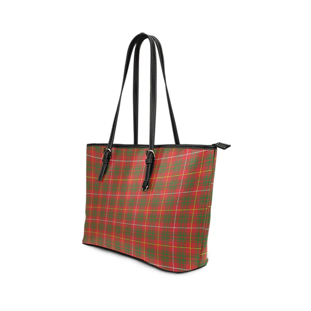 Bruce Modern Tartan Leather Tote Bag