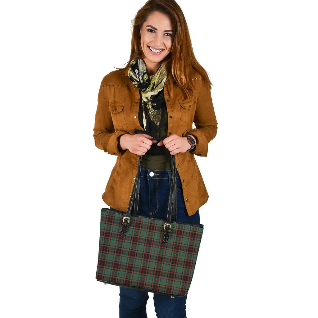 Buchan Ancient Tartan Leather Tote Bag