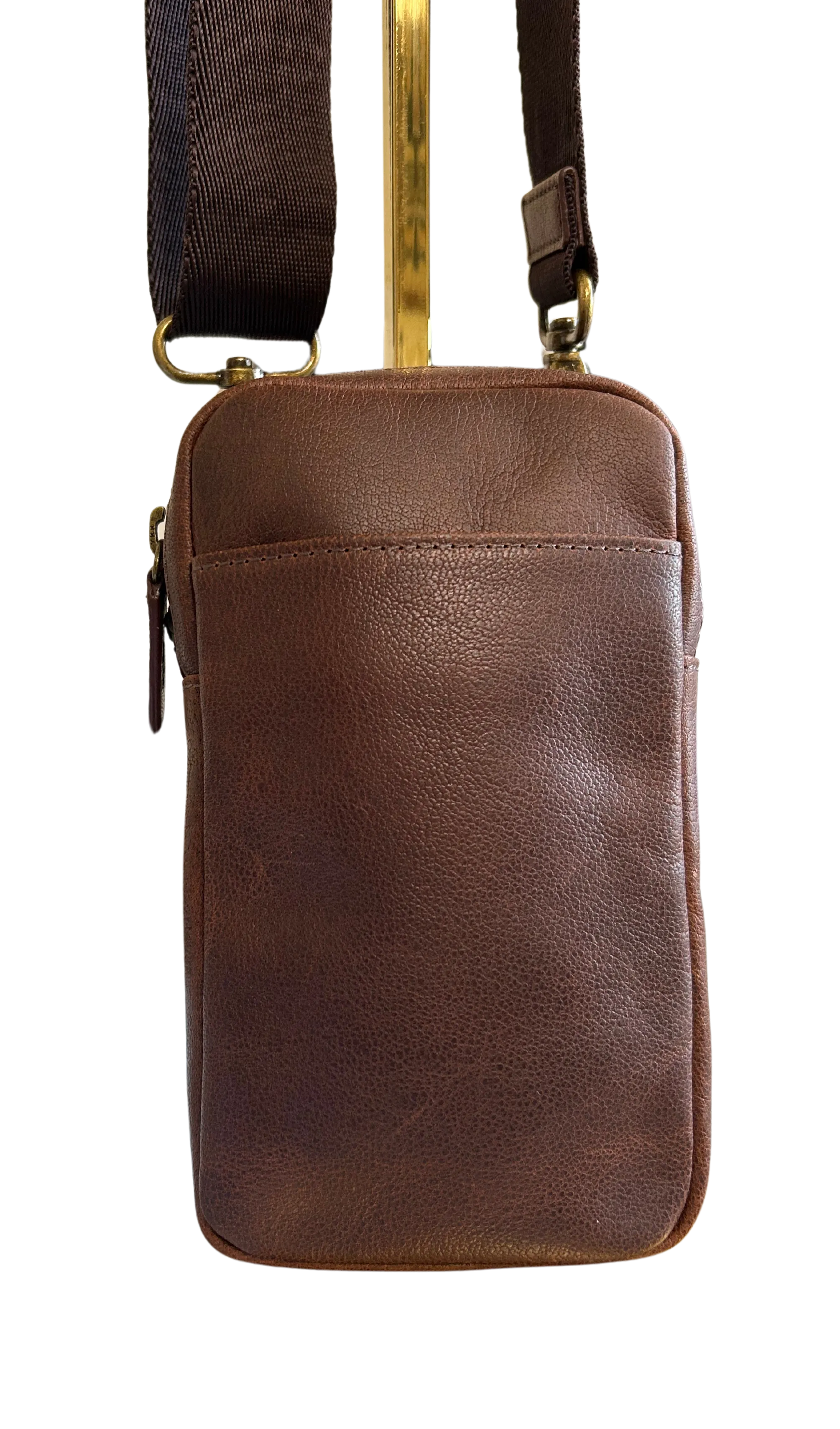 Cambridge Full Grain Leather Crossbody Phone Bag