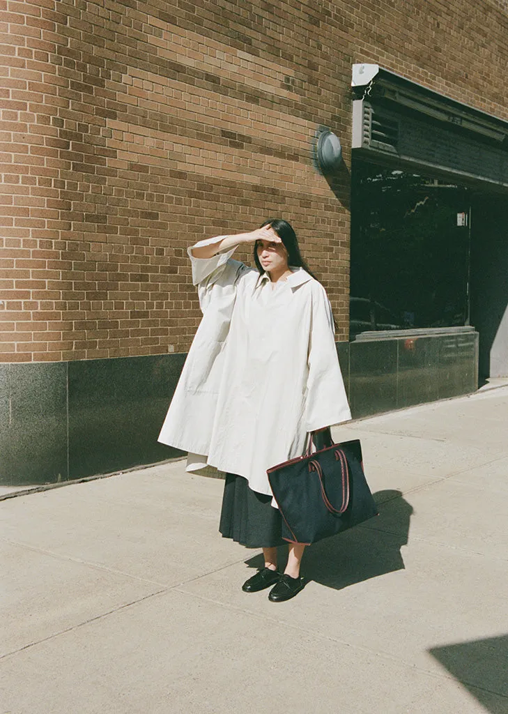 Canvas Tote — Navy / Oil Bordeaux