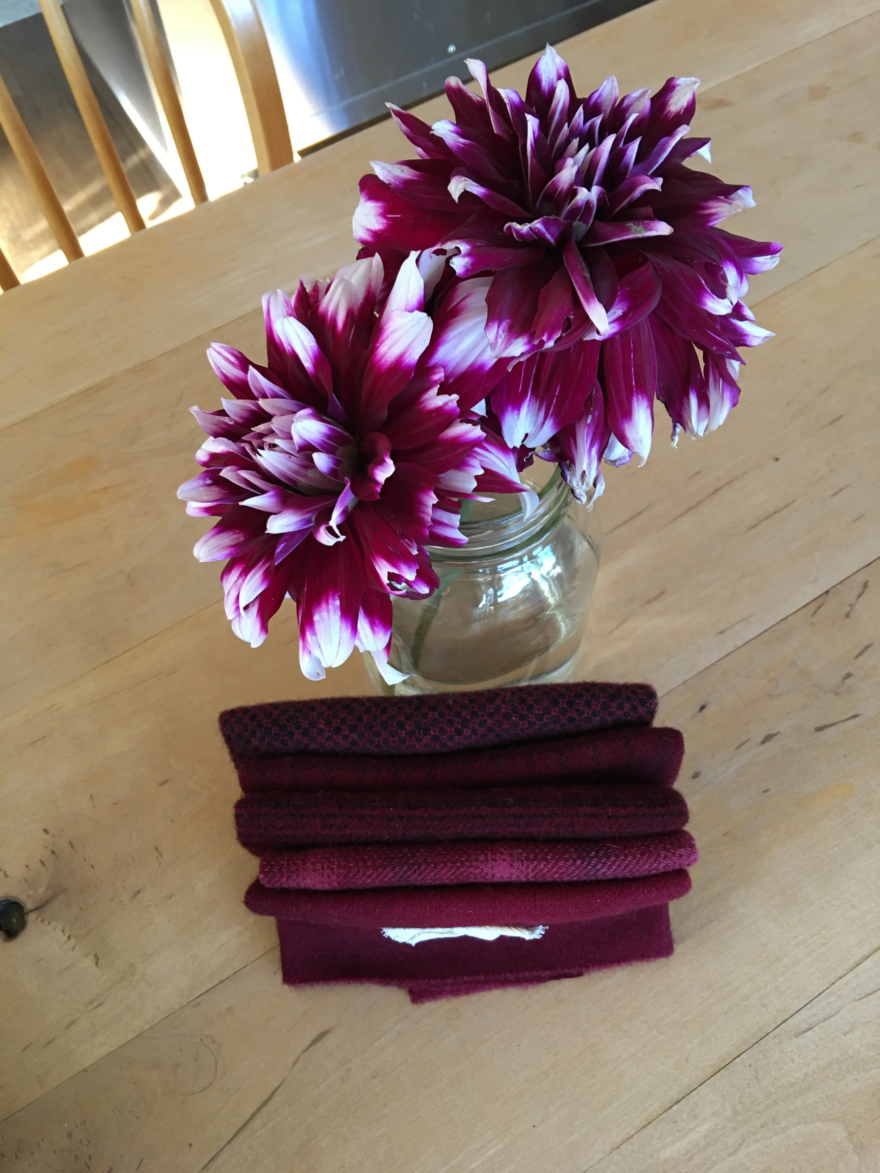 CAPE COD CRANBERRY Hand Dyed Wool Bundle for Wool Applique and Rug Hooking