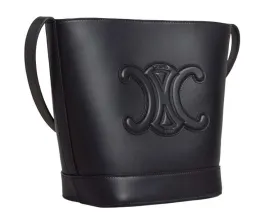 CELINE BUCKET CUIR TRIOMPHE IN SMOOTH CALFSKIN BLACK