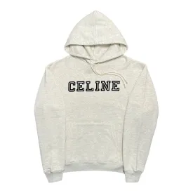 Celine Loose Logo Hooded Sweatshirt Beige Black