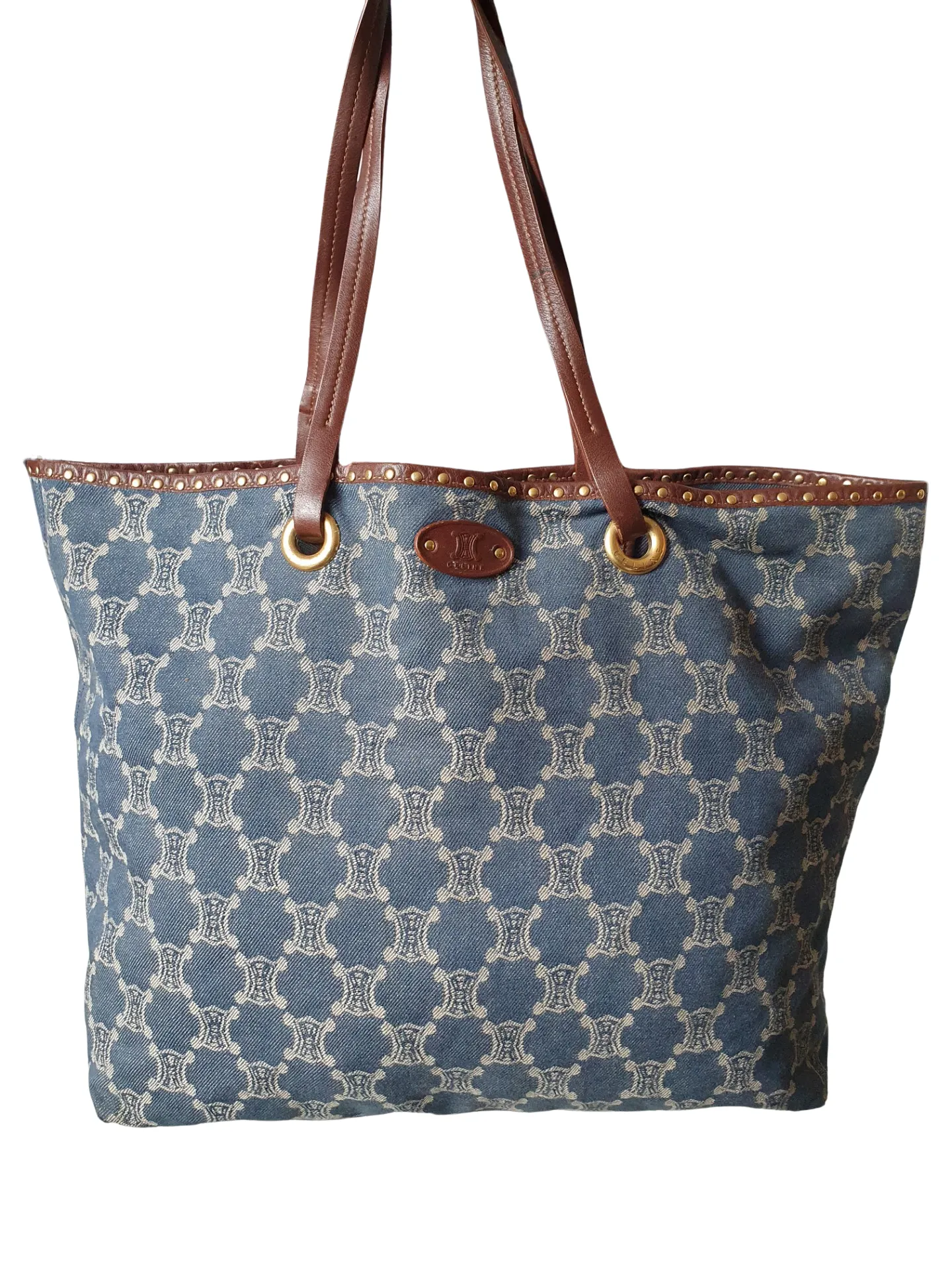 Celine triomphe macadam cloth tote