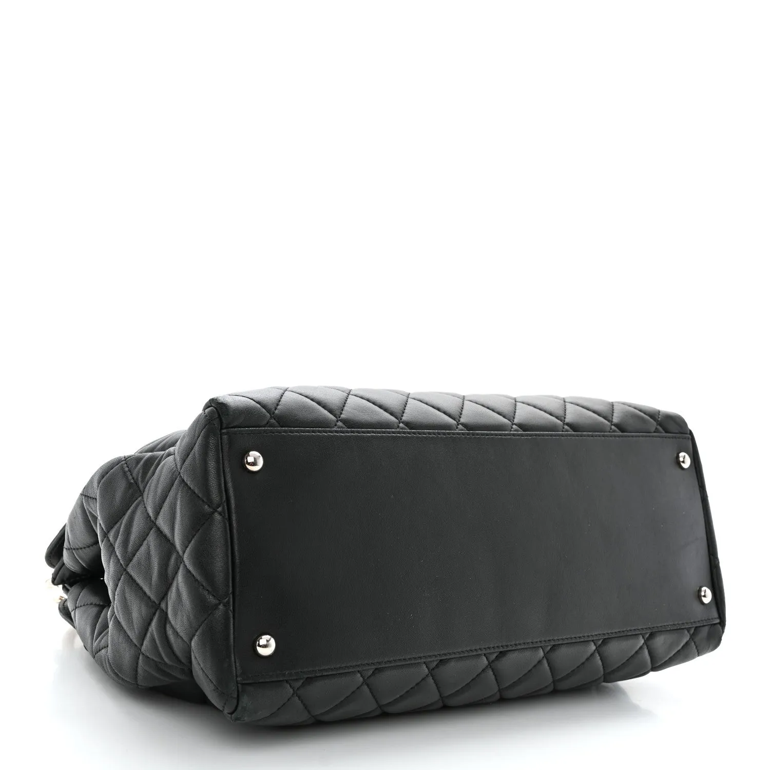 Chanel Lambskin Quilted 7 Tote Black