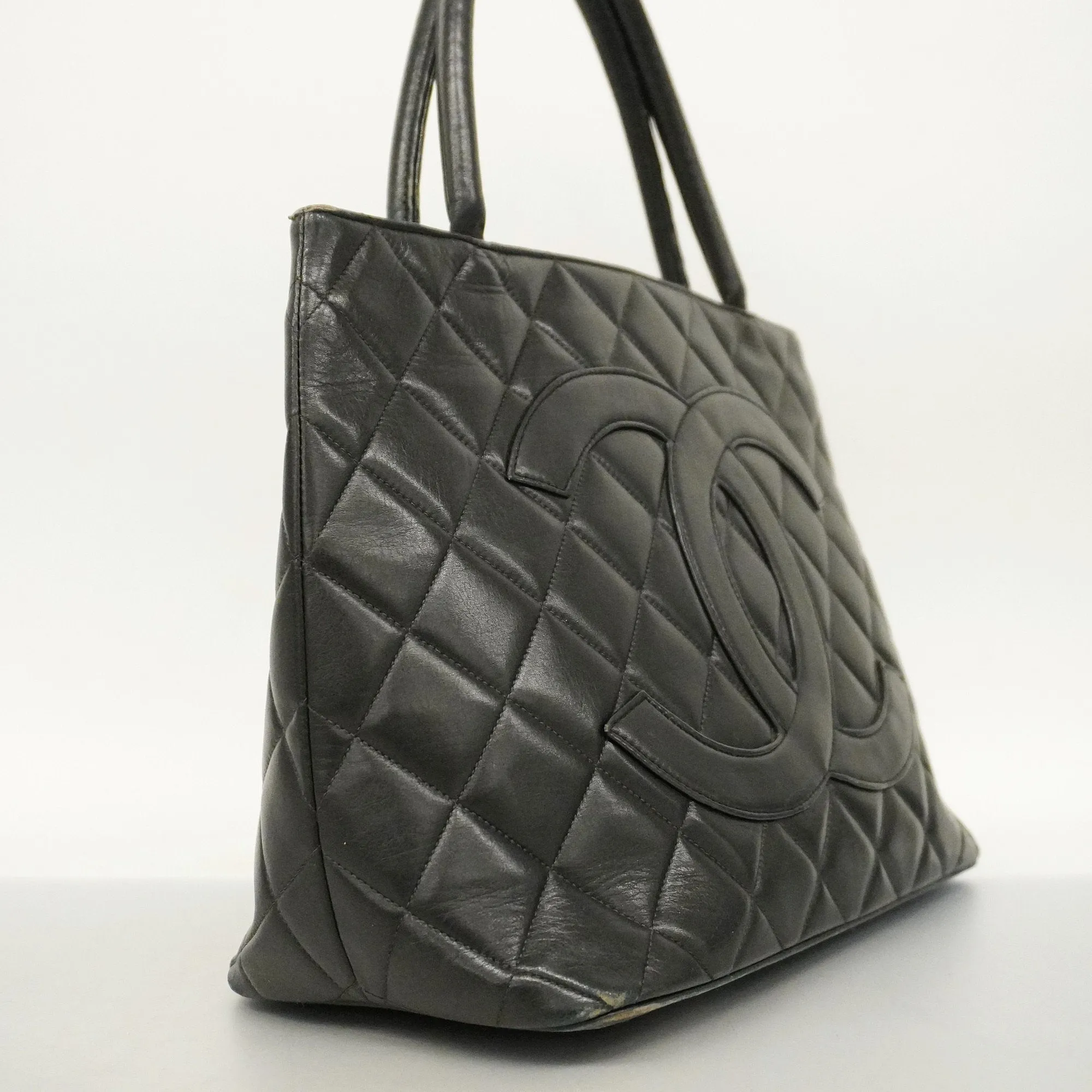 Chanel  Reprint Tote Women's Leather Tote Bag Black