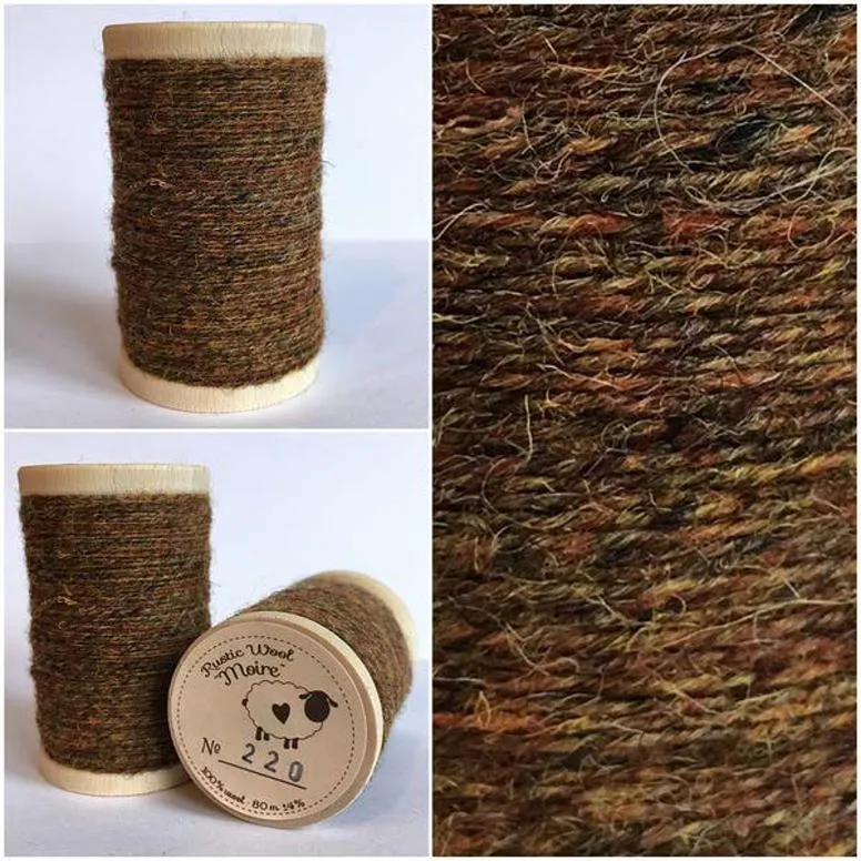 CINNAMON Hand Dyed Wool Bundle for Wool Applique and Rug Hooking