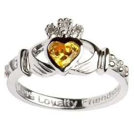 Claddagh Birthstone Ring | November