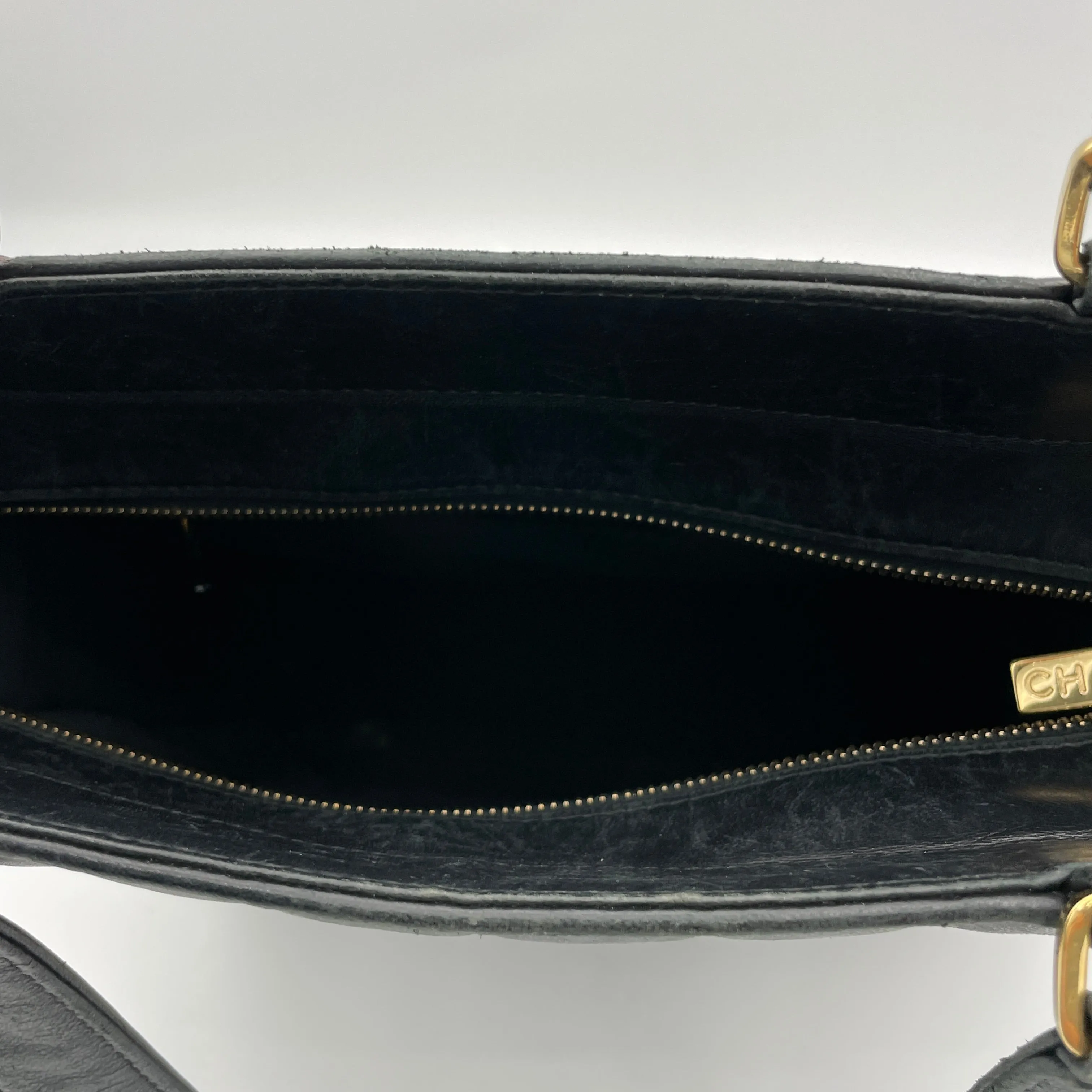 Coco Bar Black Tote Bag in Lambskin, Gold hardware