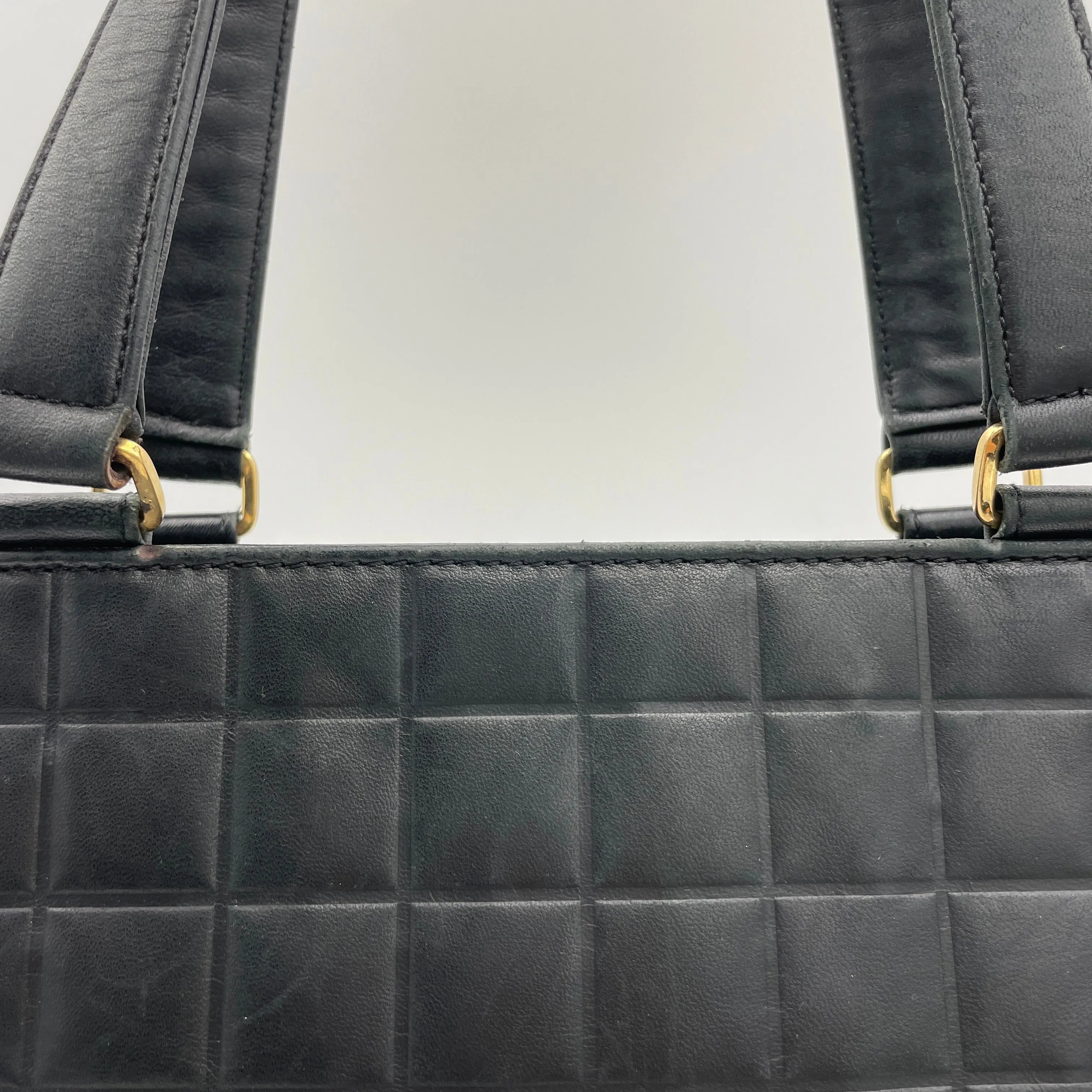 Coco Bar Black Tote Bag in Lambskin, Gold hardware