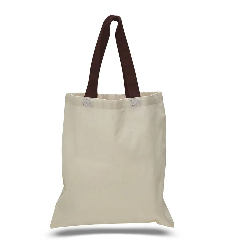 Custom Color Handles 100% Cotton Tote Bag