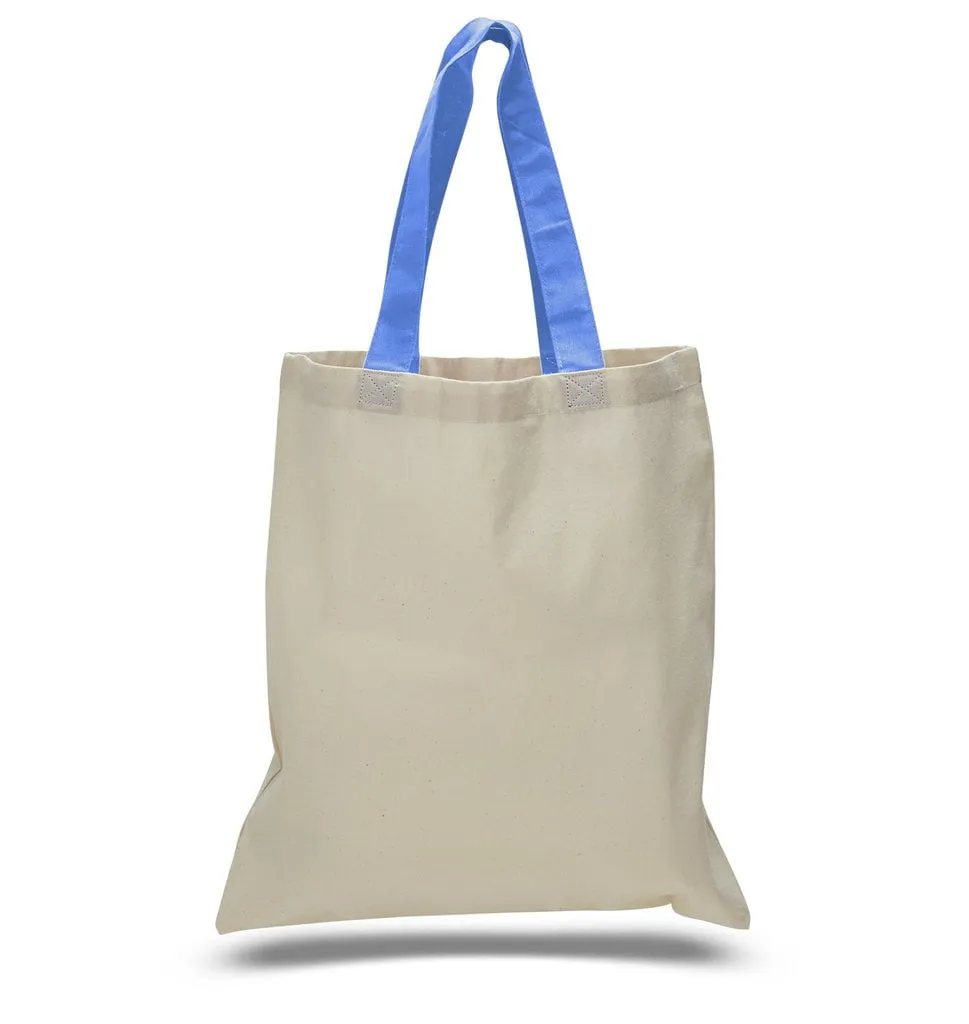 Custom Color Handles 100% Cotton Tote Bag