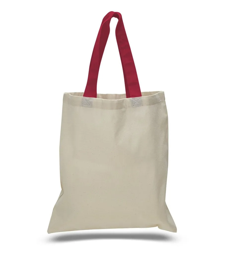 Custom Color Handles 100% Cotton Tote Bag