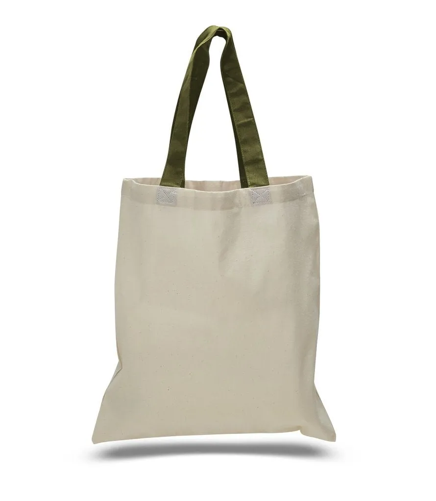 Custom Color Handles 100% Cotton Tote Bag