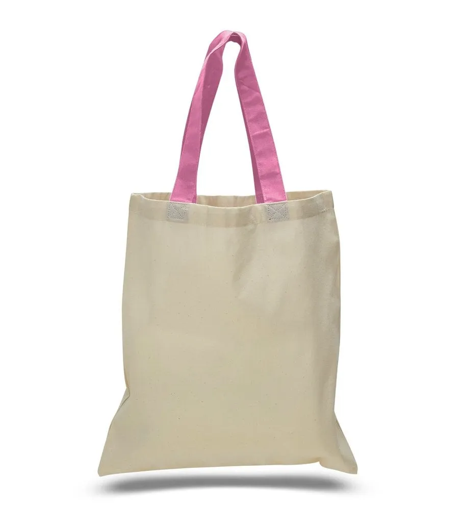 Custom Color Handles 100% Cotton Tote Bag