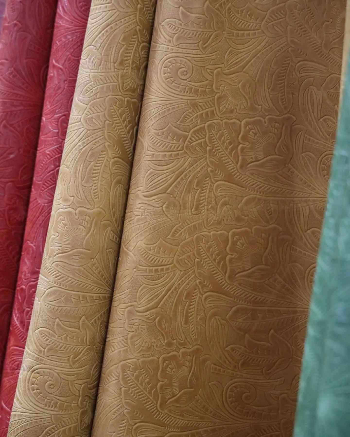 Denver Tan Embossed Leather