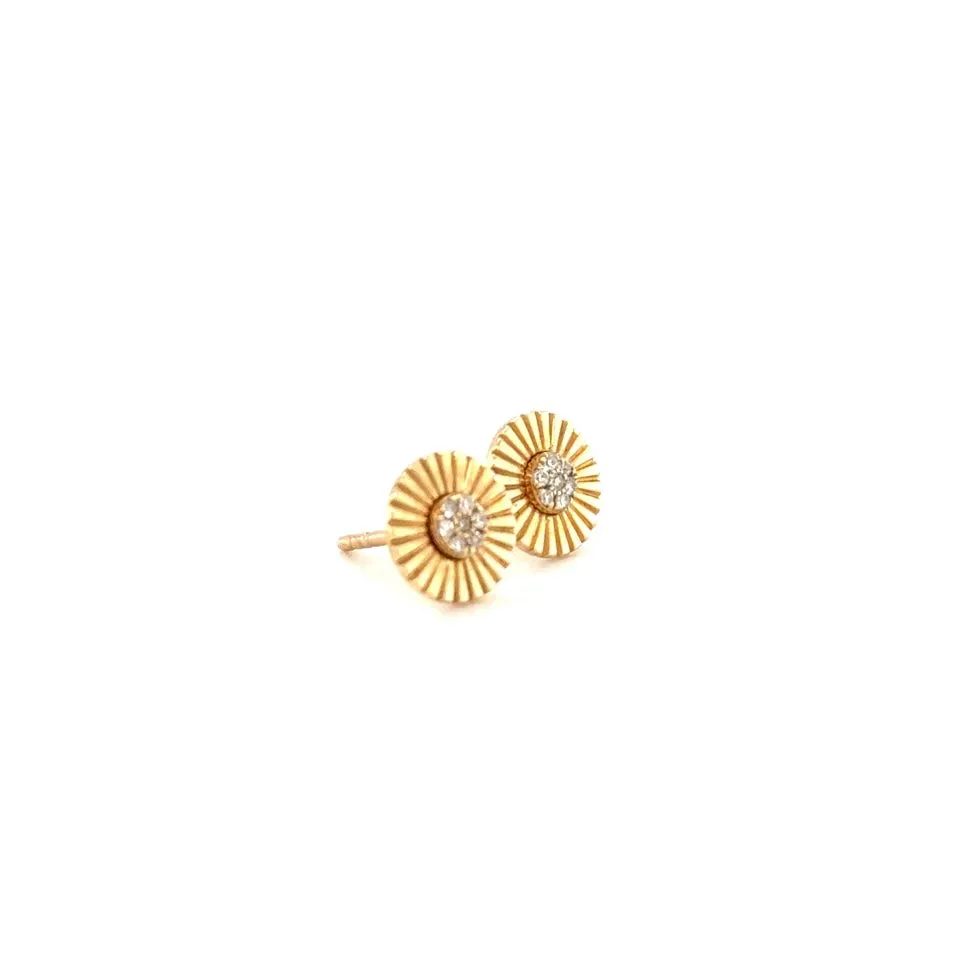 Diamond Fluted Disk Studs