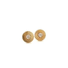 Diamond Fluted Disk Studs