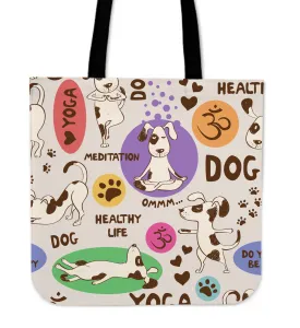 Dogs Yoga Poses Tote Bags - Promo