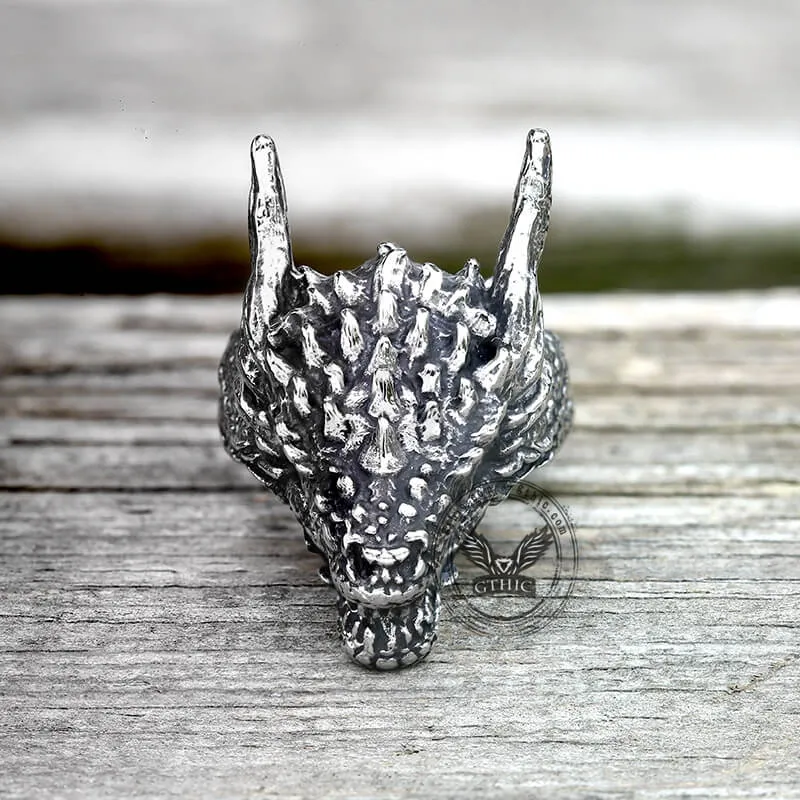 Domineering Dragon Head Stainless Steel Ring