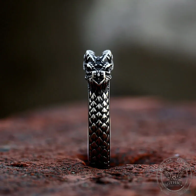 Dragon Ouroboros Stainless Steel Ring