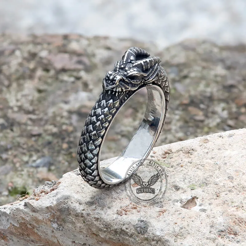 Dragon Ouroboros Stainless Steel Ring