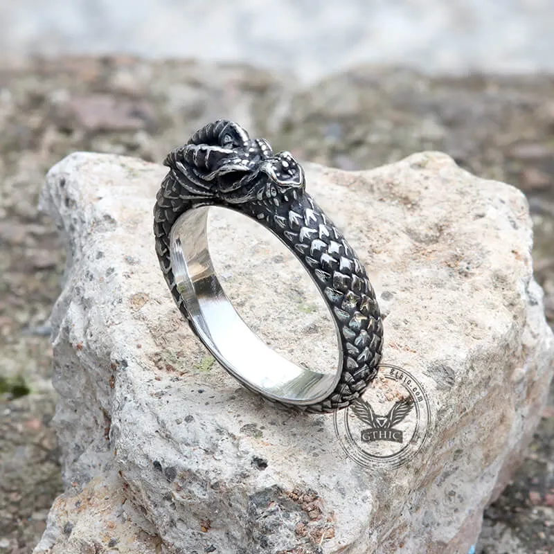 Dragon Ouroboros Stainless Steel Ring