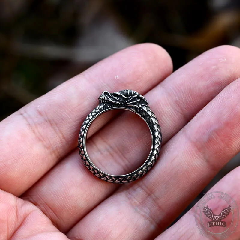 Dragon Ouroboros Stainless Steel Ring