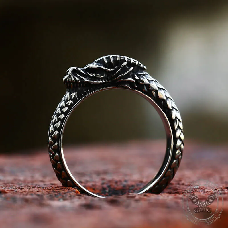 Dragon Ouroboros Stainless Steel Ring