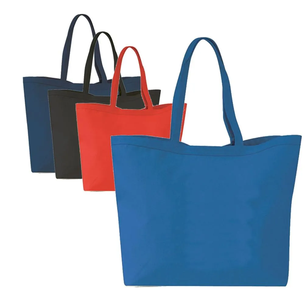 Extra-Large Heavy Canvas Tote Bags with Hook and Loop Closure