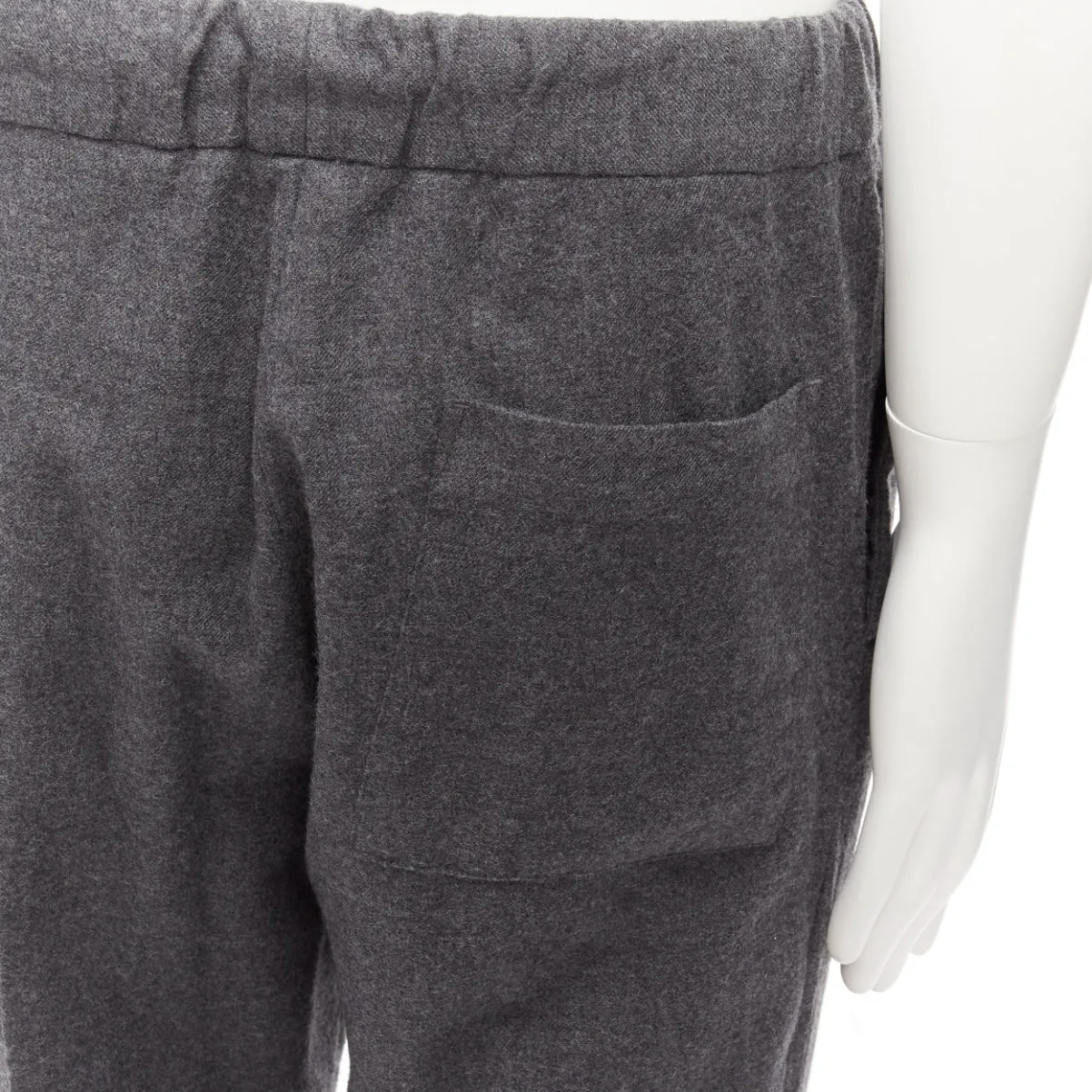 FENDI 100% virgin wool grey drawstring waistband casual dress trousers IT46 S