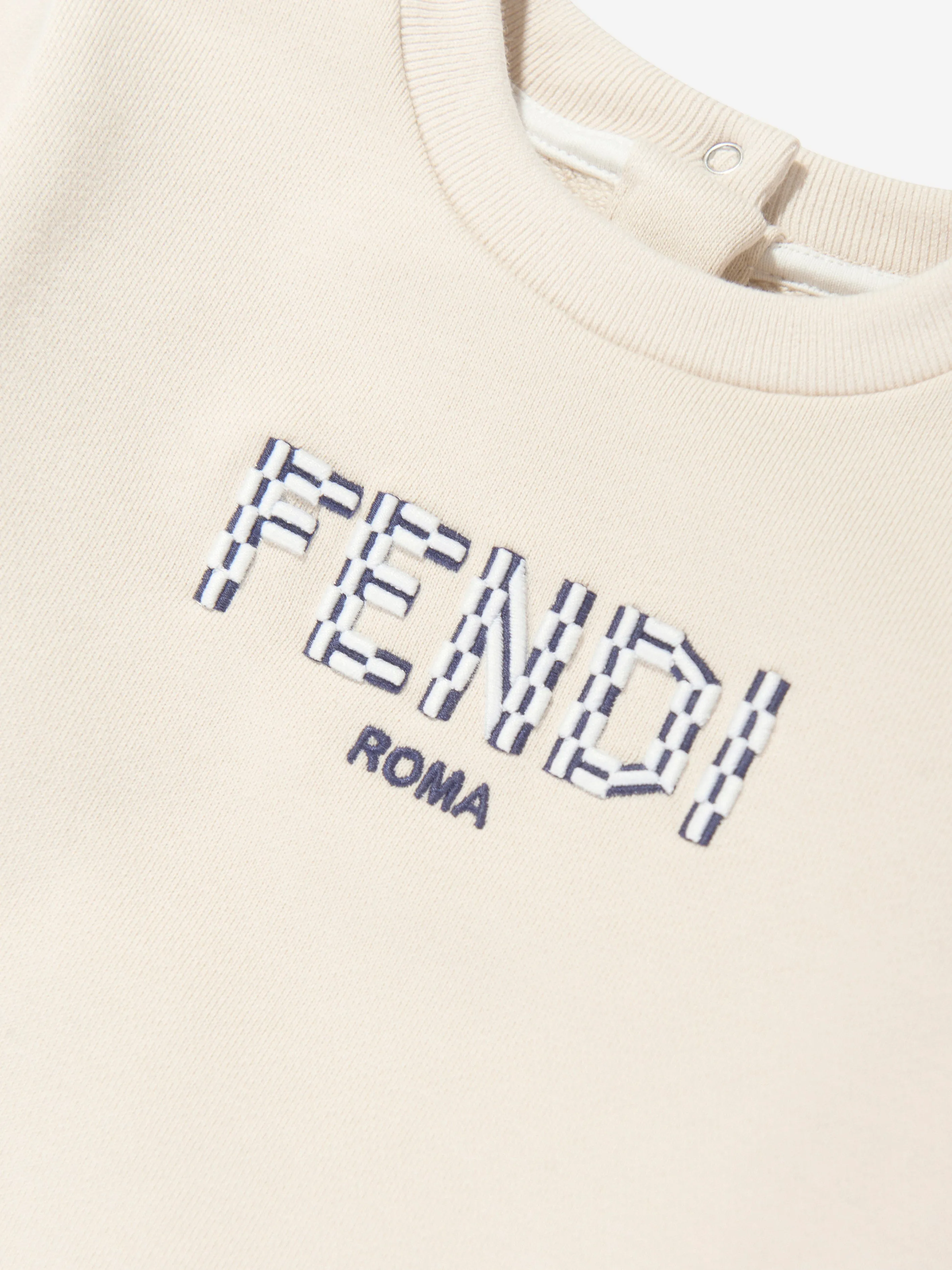 Fendi Baby Boys Logo Sweatshirt in Beige