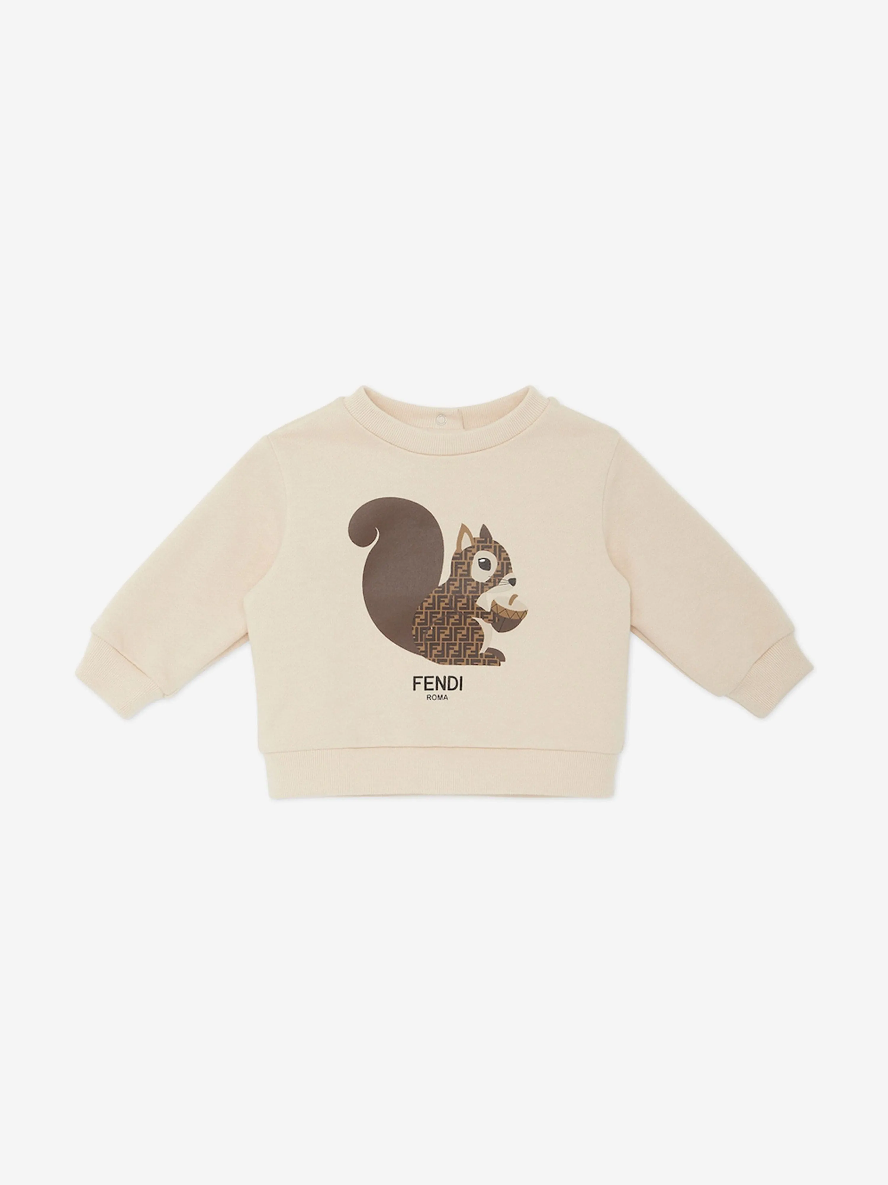 Fendi Baby Squirrel Sweatshirt in Beige