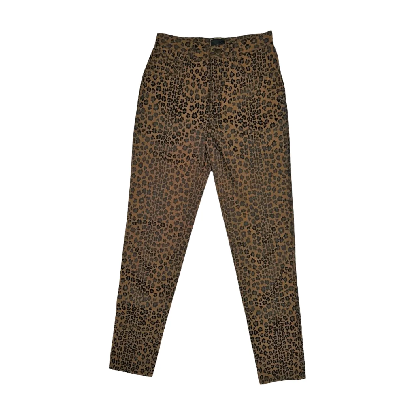 Fendi High Waist Leopard Print Jeans