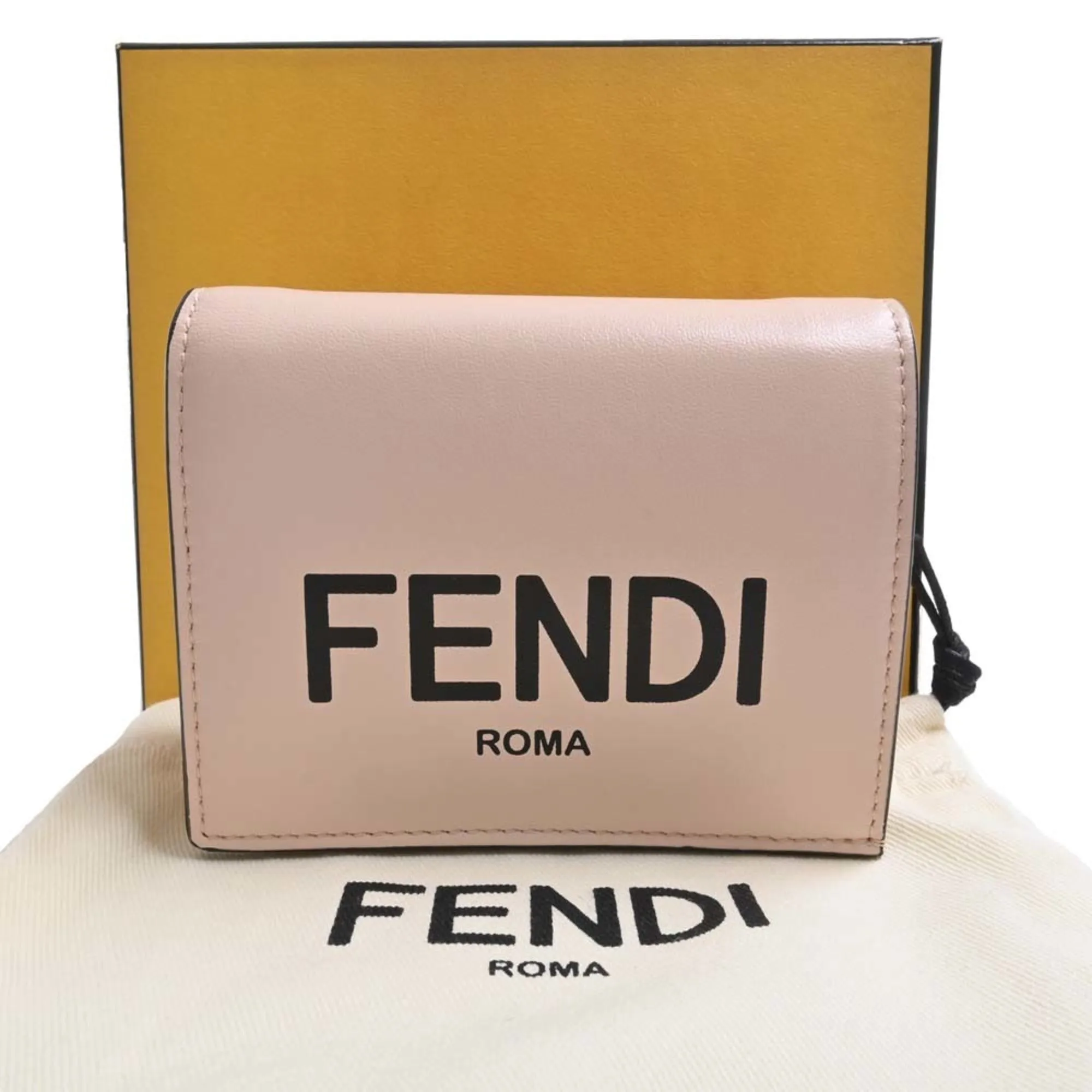 FENDI leather bifold wallet 8M0420 pink ladies